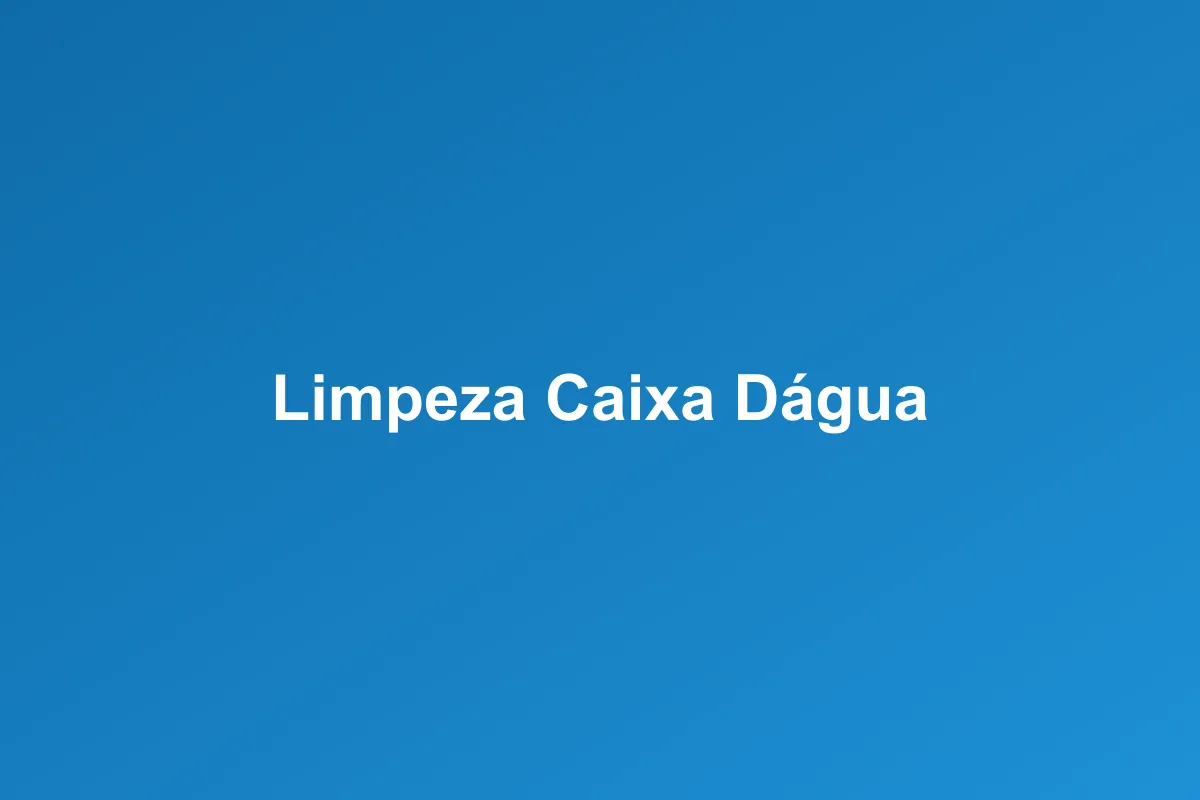 Limpeza de caixa d'água em Maceió